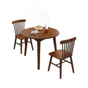 2인용 원목식탁 의자 카페 테이블 원목 원탁 세트 라운드 티테이블