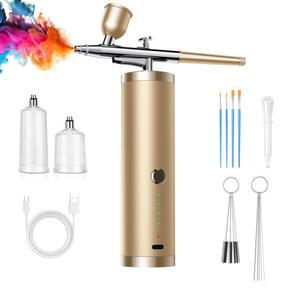 휴대용 에어 브러시 키트 압축기가있는 무선 에어 브러시 전기 휴대용 스프레이 건 색칠 문신 낙서 그래픽