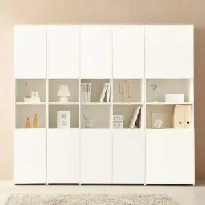 E0자재 RH2094  레아 6단책장 겸 수납장 800  상하수납형)