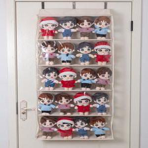 문고리 포켓 수납 코튼 봉제인형 걸이 보관 정리 인형 피규어 보관함