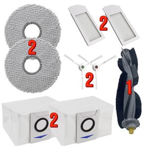 [호환] 에코백스 T10 X1 옴니 터보 물걸레 더스트백 먼지봉투 필터 메인 사이드브러쉬 부품