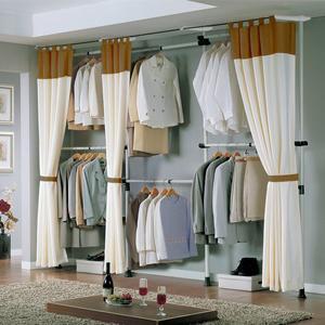 [가화홈시스]가화행거 6단기본형드레스룸트리플커튼행거(3LB4600STC)