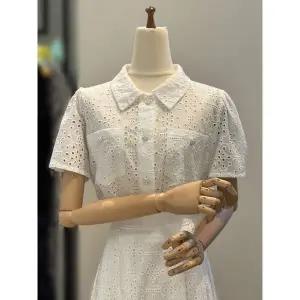 갤러리아 ABFZ 크롭 펀칭 반팔 레이스 블라우스 ACZ3HBA3H