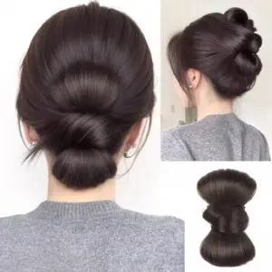 사렌 내추럴 리본 로우번 집게형 부분 가발