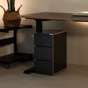 핏쳐 국내 제작 이동식 히든캐스터 3단 슬림 사무실 미니 서랍장 FTC1