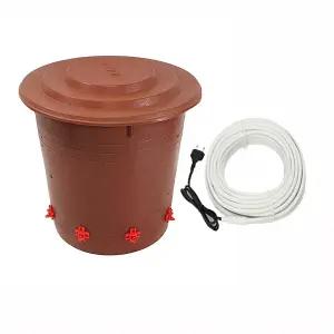 35리터+열선2M 닭물통 1호 수평 급수기