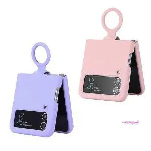 갤럭시Z플립4/3 파스텔 컬러 핸드링 뽀또 실리콘 제트플립4 일체형 Z3 지4 케이스efg294