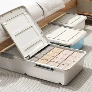 침대 밑 수납상자 바퀴달린 이불 바퀴장착 틈새 정리함 대 옷 폴딩박스 수건 소 수납