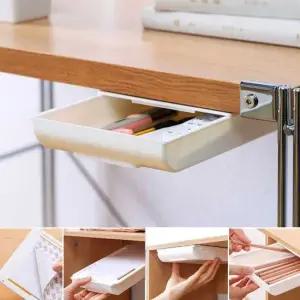 테이블밑 서랍 수납 간편 부착 활용 틈새 공간 박스 슬라이딩박스 책상정리정돈 필기구정리함