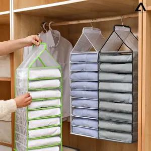걸이형 수납함 옷장 의류 행거 접이식 칸막이 정리 옷걸이 12칸