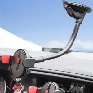 거치대레드 스마트폰 자바라 유리흡착 자동차거치대 자동차스마트폰거치대 자동차핸드폰거치대