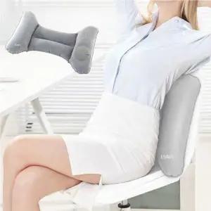 사무실의자허리쿠션 휴대용 비행기 사무실 에어 의자 허리 받침 쿠션 베개