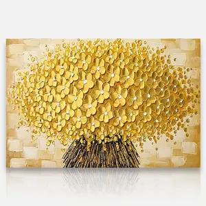 3D 보석십자수 황금 돈꽃나무 60x40cm