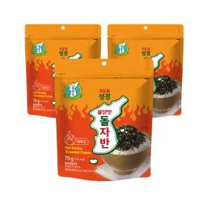 지도표성경김 매콤한 불닭맛 돌자반 70g 3봉