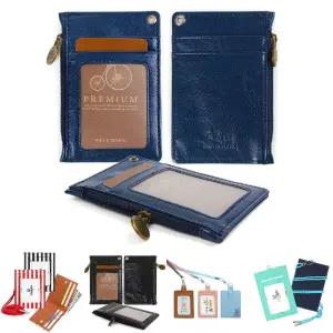 아르떼 목걸이 카드 지갑 네이비/케이스 사원증 홀더 수납 목걸이형 포켓 다용도 명함 아동 학생 어린이 교