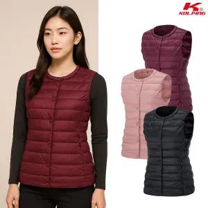 [콜핑] 여성 겨울 구스폴 경량 보온 등산 패딩 조끼 KSC757QV1W