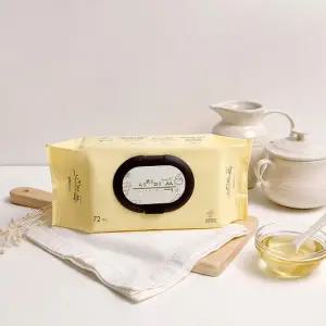 [시치미 쓱]80g 평량 허니 옐로우 프리미엄 아기물티슈 캡형 72매입 20팩 엠보싱