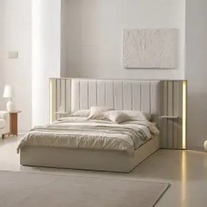 베디스 루미너스 패브릭 평상형 호텔식 침대프레임 LK(라지킹)