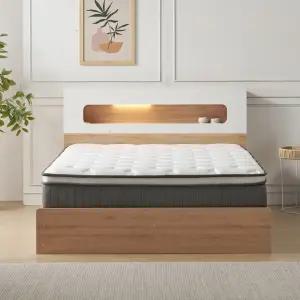 벨루나 LED 서랍침대 Q 퀸 + 실루나 250 포켓스프링 매트리스 Q 퀸 (수도권 무