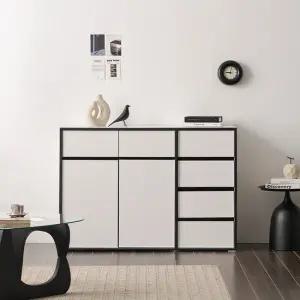 보루네오 마르체 바움 1200 와이드 정리 특화 6칸 감성 서랍수납장 BOW541C (착불)