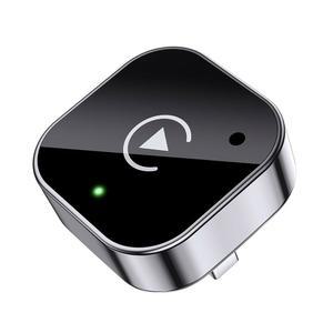 2025 업그레이드된 미니 무선 카플레이 및 안드로이드 오토 어댑터, 2-in-1 동글플러그 USB/USB-C 포트가 있는 어댑터(블랙)