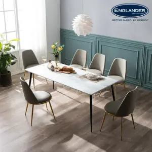 잉글랜더 퀸스 천연 대리석 6인용 식탁 세트 의자6(LG)