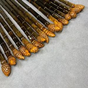 대나무 지팡이 경량 목발 노부 노인 할머니 도사 스님