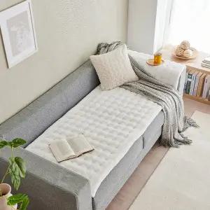 [한일카페트](타임스퀘어점리빙관)폭스 극세사 워싱 1인쇼파패드(방석) 50X50cm