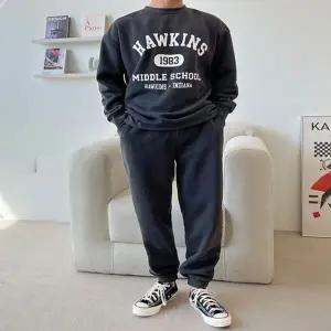 남자 겨울 얇은 기모 트레이닝복세트 맨투맨 조거팬츠 (WDC24E2)