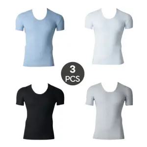 남성반팔런닝 티셔츠 런닝셔츠 메리야스 백색 회색 검정 순면 런닝 3매