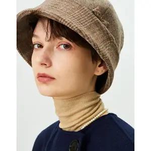 [닥스]닥스 액세서리 DD금속장식 리본포인트 체크배색 브라운 클로슈햇  (DBHE5F832W2)