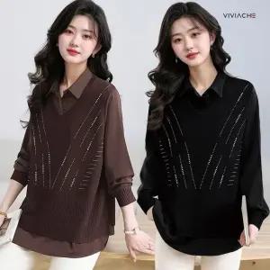 비비아체 큐빅크 블라우스1+1