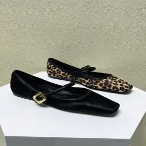 호피 구두 레오파드 신발 여성 사각코 통굽 펌프스 호피구두