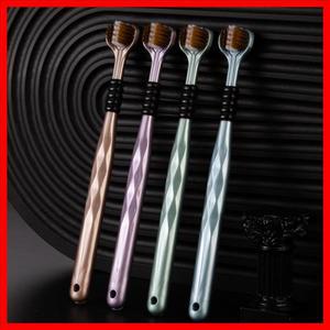 1/4 Pcs 3면 칫솔 완전한 치아 껌 케어 돌출 점 깨끗한 혀 코팅 부드러운 강모 치과 청소 브러시