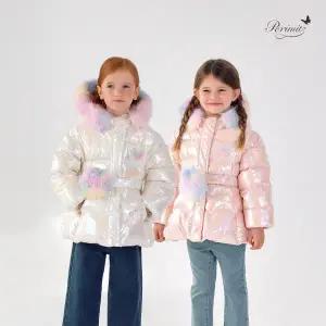 [대구백화점] [페리미츠]키즈 여아 오로라 스칼럽 패딩 점퍼(P2541J061)