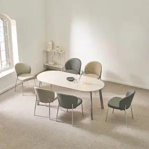 소소숲 벨라 12T 통세라믹 타원형 6인식탁 세트 1800