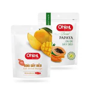 선택 Ohla 베트남 건망고 건파파야 100g 말린 건조 망고 파파야 건과일