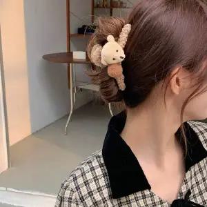 [콩심팥심]털집게핀 리본삔 포인트핀 뽀글이집게핀 여성핀