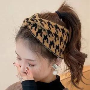 [콩심팥심]여성 체크 꼬임 반다나 헤어밴드 1P 패브릭 머리띠