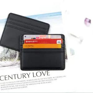 [콩심팥심]교통카드 블랙 미니지갑 소형 3칸 가죽 카드지갑