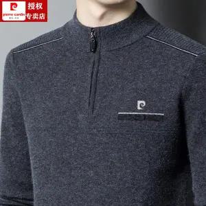 터틀넥 목 티 폴라 캐시미어 니트 기모 스웨터 피에르 가르뎅 2025 가을 겨울 하이 엔드 지퍼 하프 두꺼운