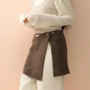 케이블 니트 랩 레이어드 스커트 레깅스 요가 필라테스 애슬래저룩 힙 커버업