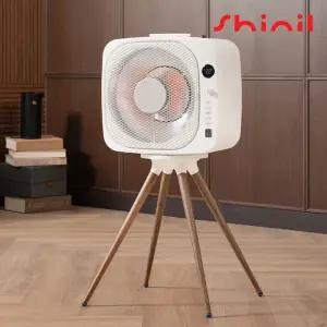 신일 정품 SEH-FCM600BE 에코팬 큐브히터 1구 송풍팬 전기히터 난로 사각스탠드 테이블타입 리모컨 터치