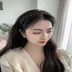 여성 4컬러 땋은머리가발 벼머리띠 땋은머리 헤어밴드