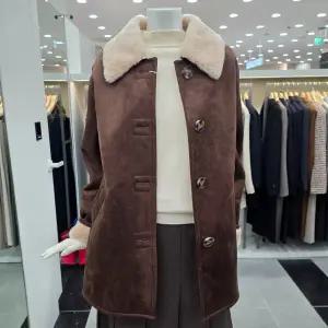 [KL]KOJKPL0300 양털배색 단추무스탕