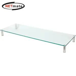 강원전자 넷메이트 다용도 강화유리 받침대(클리어/특대) NM-GCD04N