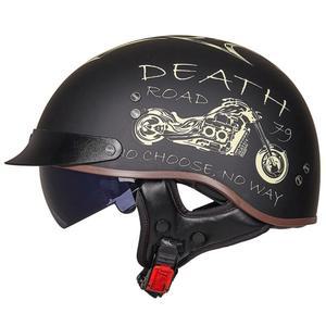 레트로 바이크 헬멧 빈티지 모자 클래식 스쿠터 하이바 반모 오토바이 할리 페이스