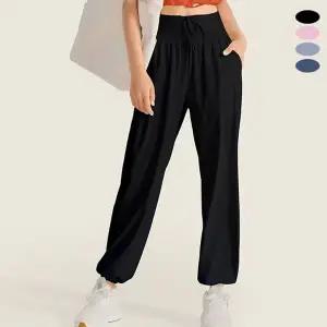 [콩심팥심]요가 필라테스 조거 하렘팬츠 와이드 허리밴딩 운동복 땀복