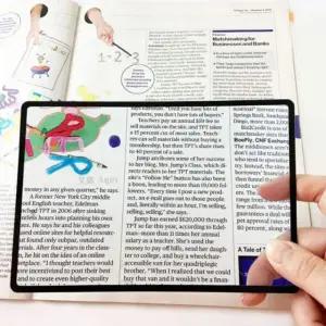 사각 미니 독서경 휴대용 글자 확대경 PVC 돋보기