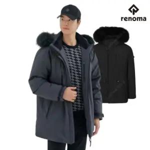 레노마골프 남성 탈부착 후드 중기장 패딩 점퍼 JM_4307